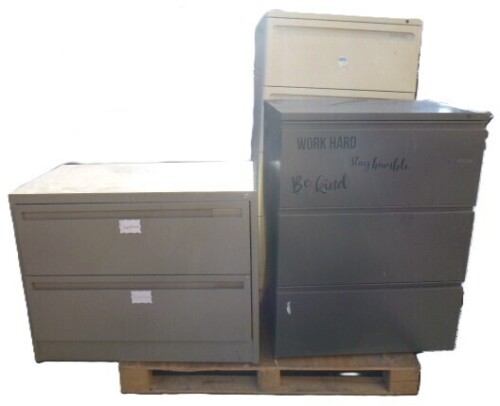 Haworth 3/4 Drawer Metal Filing Cabinet asst
