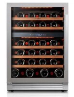 Ca'Lefort - Wine Fridge 24 Inch 52 Bottle Wine Refrigerator, 40-65&deg;F Dual Zone Wine cooler, 3 Color LED, Built-in for Home/Bar - Stainless Steel New Floor Model $899