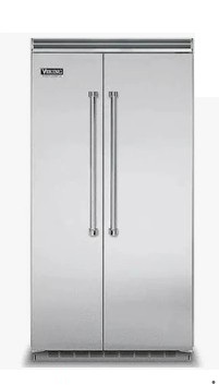 Viking Professional 42 Inch Counter Depth Built-In Side by Side Refrigerator with 25.32 Cu. Ft. Total Capacity, ProChill&trade; Temperature Management, Spillproof Plus&trade; Shelves, LED .New On Working $12999