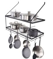 VEVOR Pot Rack Wall Mounted, 30 inch Pot and Pan Hanging Rack, Pot and Pan Hanger with 12 S Hooks, 55 lbs Loading Weight, Ideal for Pans, Utensils, Cookware in Kitchen New In Box $89