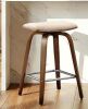Ferfalder Swivel Bar Stool for Island Kitchen, Modern 26" Backless Counter Height Bar Stool, 360 Swivel Saddle Seat, Brown New In Box $399
