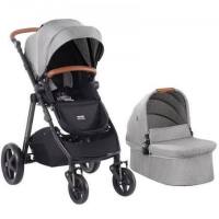VEVOR Travel System Stroller with Infant Bassinet, 2-in-1 Baby Cradle Stroller Combo, Reversible Seat, Easy One-button Folding, EVA Tires with Brake Aluminum Stroller Carseat Combo Set (White) New in Box $399