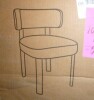 Hokku Designs Upholstered Solid Wood Dining Chair Side Chair in Khaki New in Box $399 - 2