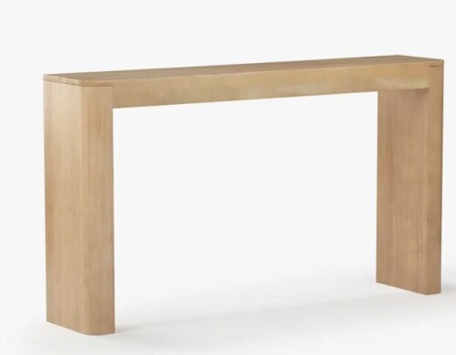 Wade Logan Stemple Solid Wood Top Console Table in Blonde New in Box $499