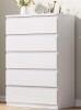 Jocoevol White 5 Drawer Dresser for Bedroom, 15" D x 23.7" W x 40.4" H in Simply Chest of Drawers, Wood Storage Dresser with Drawers New in Box $499