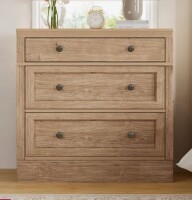 Bay Isle Home Retro Elegant Oversized 3-drawer Nightstand New in Box $399