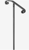 VEVOR Single Post Handrail Wrought Iron Post Mount Step Grab Supports in Ground Long Post Fits 1 or 2 Steps Grab Rail Single Post Railing (Black) New In Box $199