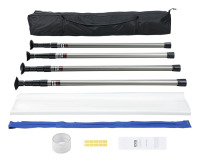 VEVOR Dust Barrier Poles, 12 Ft Barrier Poles, Dust Barrier System with 4 Telescoping Poles, Carry Bag and 32.8x13.12 Ft Plastic Film, for Interior Decoration, Painting New in Box $199