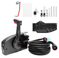 VEVOR Boat Throttle Control, 881170A13 Side-Mounted Outboard Remote Control Box for Mercury PT 4-Stroke, Marine Throttle Control Box with Power Trim Switch, 16.6 ft Harness 14 Pin, and Lanyard New In Box $299