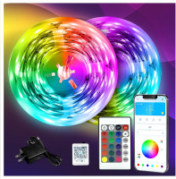 DAYBETTER LED Strip Lights 130ft Lights Strip for Bedroom, Desk, Indoor Room Bedroom Birthday Gifts RGB Decor with Remote and 24V Power Supply / Perfect Holiday 16 ft. Waterproof Multi-Color LED Light Strip New In Box Assorted