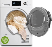 SMETA 4.4 Cu.Ft Heat Pump Ventless Electric Dryer, Front Load Clothes Dryer Machine, 24" Compact Stackable Portable With 4-wire Plug, Large Capacity Secadora De Ropa Electrica For Home Apartment RV New Shelf Pull $1199