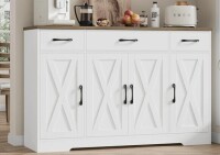 Gracie Oaks Adra 55.1'' Sideboard with 3 Drawers, Adjustable Shelves New in Box $499