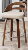 Corrigan Studio Hesson Swivel Faux Leather Low Back Bar Stool New in Box $399
