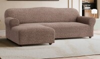 PAULATO by GA.I.CO. Stretchy Slipcover for Chaise Sectional - Italian Style & Premium Quality - CottonRich Collection (Left Chaise) $299