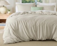 Bedsure Linen Duvet Cover Oversized Queen Size - Soft Double Brushed Bedding Set, 3-Piece New In Box $199