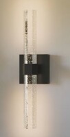 Mercer41 Rechargeable Dimmable LED Crystal Wall Sconce with Remote Control Included New In Box $199