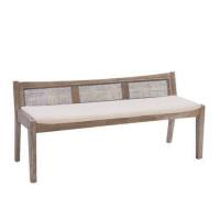 Powell Bauer Collection Transitional Bench with Cane Back and Padded Seat New in Box $499