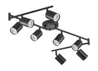 Merra 8-Light 4.5 ft. Matte Black Ceiling Mounted Hardwired Track Lighting Kit with Adjustable Heads and 8-Bulbs Included New In Box $299