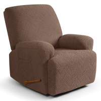 Latitude Run&reg; Harriet Recliner Chair Covers 3 Pieces Box Cushion Sofa Slipcovers Stretch Polyester Armchair Couch Cover with Pockets $199