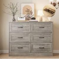 Latitude Run&reg; 6 Drawer Wide Dresser Organizer With Charging Station New in Box $399