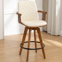 Corrigan Studio Modern Faux Leather Upholstered Swivel Stool New in Box $399