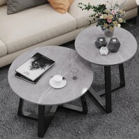 Orren Ellis Humzah Stone Top Nesting Coffee Table New in Box $299