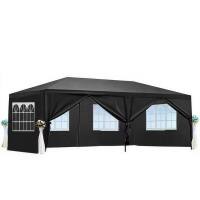 Modern Muse 10' x 20' Outdoor Canopy Tent with 6 Removable Side Walls, Black, New in Box $299