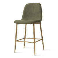 East Urban Home 25.5" Upholstered Full Back Counter Stool, Green, New in Box $399