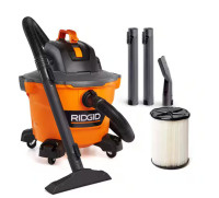 RIDGID 9 Gal. 4.25 Peak HP NXT Shop Vacuum Wet Dry Vac with General Debris Filter, Locking Hose and Attachments HD09001 On Working $199