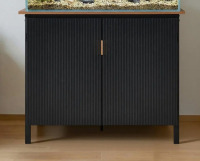 Latitude Run&reg; 40-50 Gallon Aquarium Stand with Storage Cabinet, 36 Inch Heavy Duty Metal Fish Tank Stand, Modern Fluted Design, 800LBS Capacity, Reptile Tank Stand for Living Room $399