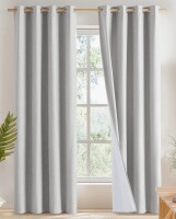 Ebern Designs 100% Blackout Faux Linen Curtains for Living Room Grommet Privacy Insulated Drapes, (Pair) 52" x 96" New $79