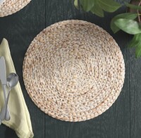 Joss & Main Nonnie Jute Round Placemat (Set of 4) New In Box $99