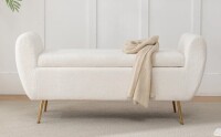 Mercer41 Kaybree Upholstered Flip Top Storage Bench New in Box $499