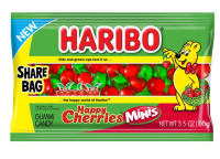 HARIBO Happy Cherries Mini Gummies Fruit Flavor Gummy Candy, 3.5 oz