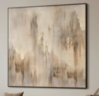 SIGNLEADER Extra Large Textured Neutral Abstract Art &ndash; Beige, Terracotta, and Gray Contemporary Wall Decor for Living Room or Bedroom,Home Decor Extra Large Framed Wall Art Print (Framed Assembly Required), 46" H x 46" W Similar to Picture New In Box $299