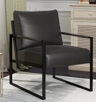 Bonzy Home 22 inch Wide Upholstered Chair with Metal Feet and Cushions,Black New in Box $1199