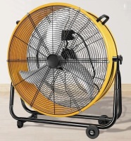Trent Austin Design 30 In. 3 Speed Yellow Heavy Duty Metal Industrial Drum Fan New in Box $399