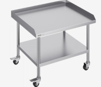 VEVOR Stainless Steel Work Table, 30 x 36 x 30 Inch Commercial Food Prep Worktable with 4 Wheels, Casters, 3-Sided Backsplash Heavy Duty Prep Worktable, Metal Work Table for Restaurant Home Hotel new in box $299