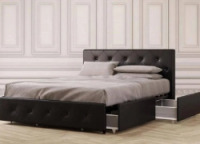 DHP Dakota Upholstered Platform Bed with Storage Drawers new in box $499
