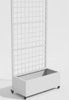 Lumioca 71.37 in. H x 35.1 in. W White Metal Rectangle Planting Box with Climbing Frame Decorative Art Panel new in box $299