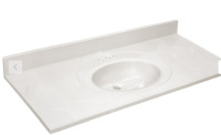 Design House 49-Inch Cultured Marble Vanity Top with Backsplash new in box $699