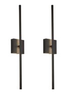 Orren Ellis Matte Black LED Wall Sconce Set of 2 - Dimmable with Remote, 12W Hardwired Indoor Lights for Bedroom Hallway Living Room New In Box $399