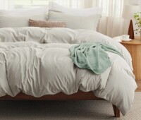 Bedsure King Size Duvet Cover with Fitted Sheet - 3 Pieces Prewashed Cotton-Like Extra Soft Bedding Set $299