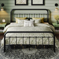 Laurel foundry Modern Farmhouse Kawamoto Metal Platform Bed Frame with Elegant Modern Design King Size New in Box $599