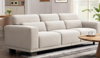 Marsail Modern 3 Seater Sofa for Living Room, 89" Couch with Deep Seats and Wide Armrests, Comfy Sofa with love seat and chair with Removable Covers, White (5 boxes) new open box $1299