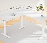 ErGear L Shaped Standing Desk, 63"x55" Electric Adjustable Height Sit Stand up Desk, Ergonomic Large Computer Table, Left & Right Interchangeable Installation, Suitable for Home Office, White new in box $699