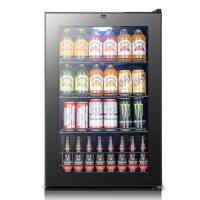 Yeego Freestanding Mini Beverage Fridge, 155 Cans, Glass Door, Beverage Refrigerator Cooler for Home Office - Black Model: QQ-YG-BSJC130-25US New in Box $599