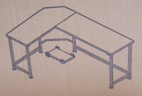 Weehom Reversible L Shaped Computer Desk, Large Corner Computer Gaming Desks for Home Office, Sturdy PC Laptop Workstation Wooden Table with Lots of Leg Room and Surface Top Space New In Box $299