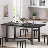 Jocoevol Extendable Dining Table for 4-6, Space Saving Furniture for Small Space, Vintage Brown, New in Box $499
