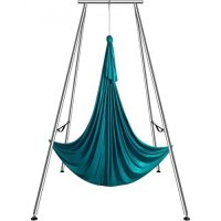 VEVOR Aerial Yoga Frame & Yoga Hammock, 9.67 ft Height Professional Yoga Swing Stand Comes with 6.6 Yards Aerial Hammock, Max 551.15 lbs Load Capacity Yoga Rig for Indoor Outdoor Aerial Yoga, Green, New in Box $399
